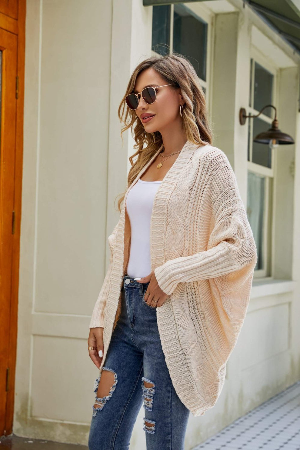Levoire | Cardi Open Avec Des Manches Dolman Larges