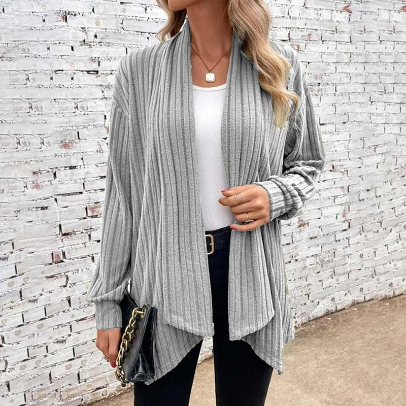 Levoire | Veste En Tricot Décontractée Pour Femmes Gris