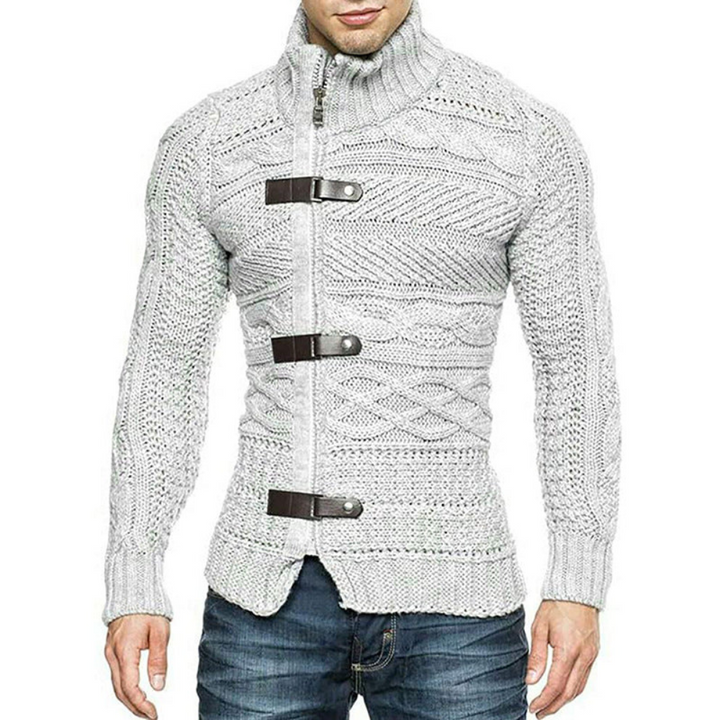 Levoire | Pull Ajusté Avec Des Boutons Gris