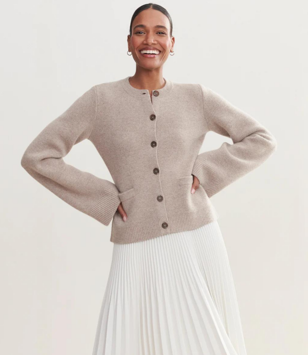 Levoire | Veste En Tricot Élégante Pour Femmes Taupe Gris