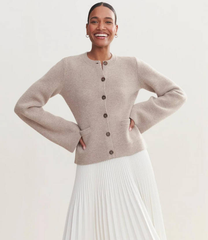 Levoire | Veste En Tricot Élégante Pour Femmes Taupe Gris