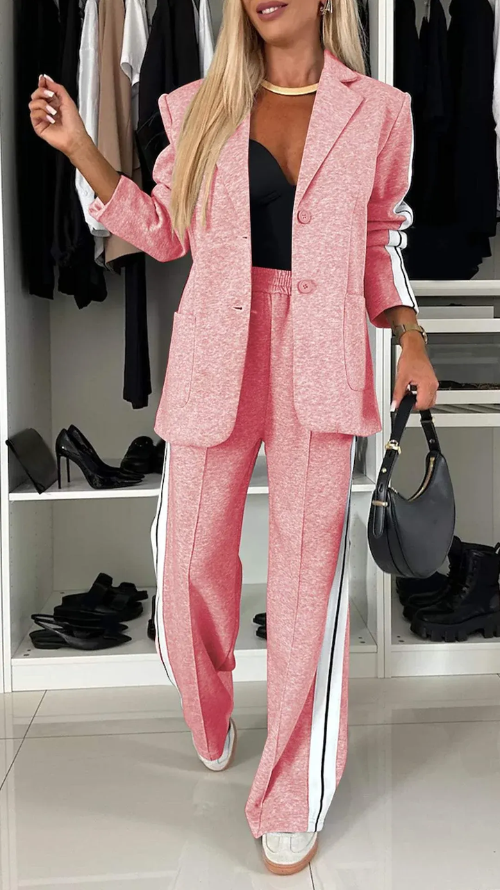 Levoire | Costume De Tous Les Jours Avec Manches Longues Et Col À Revers Classique Rosa