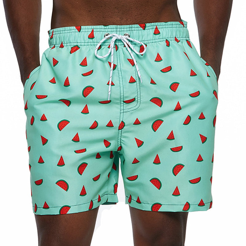 Levoire | Maillots de bain pour hommes Shorts de bain élégants pour hommes Bleu & Pastèque