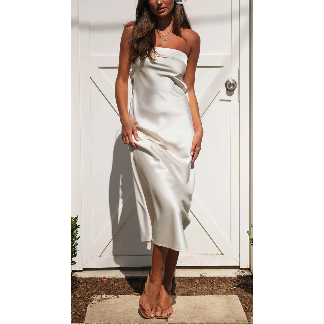 Levoire | Robe De Mariage Sans Bretelles Pour - Femmes - Maxi Argenté