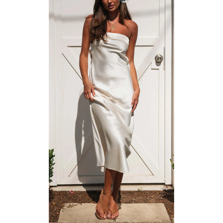 Levoire | Robe De Mariage Sans Bretelles Pour - Femmes - Maxi Argenté