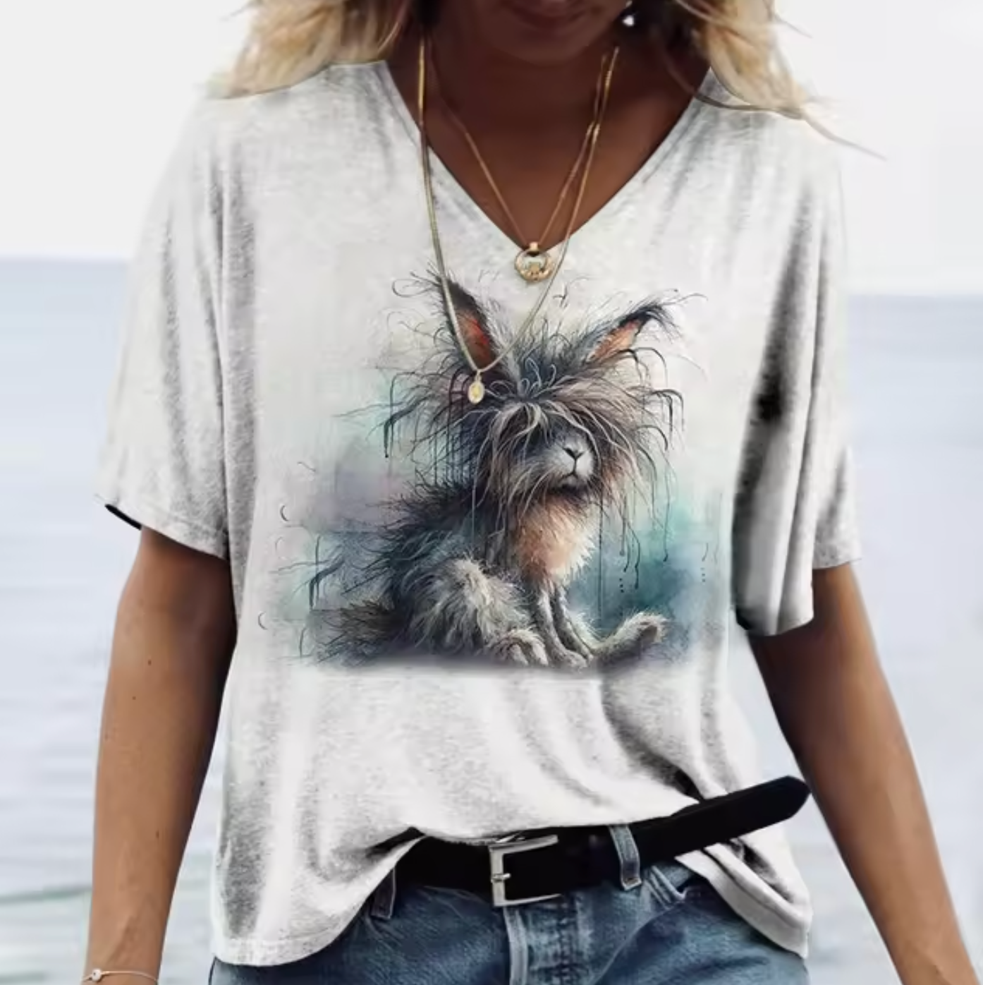 Levoire | T-Shirts Blancs Avec Motifs De Lapins Lapin blanc 9
