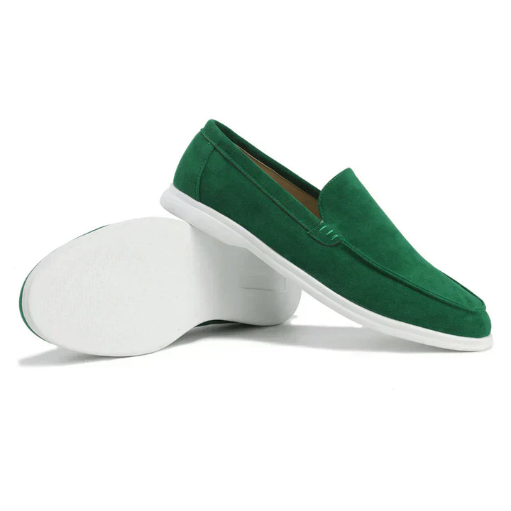 Levoire | Mocassin En Daim Vert
