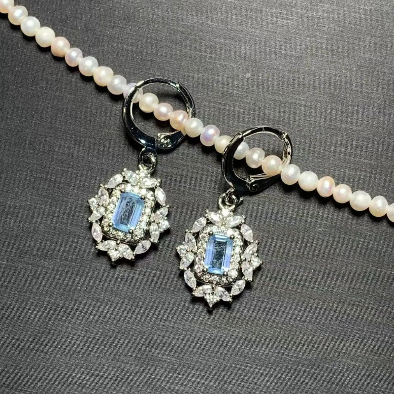 Levoire | Aquamarine Cristal Boucles D'Oreilles