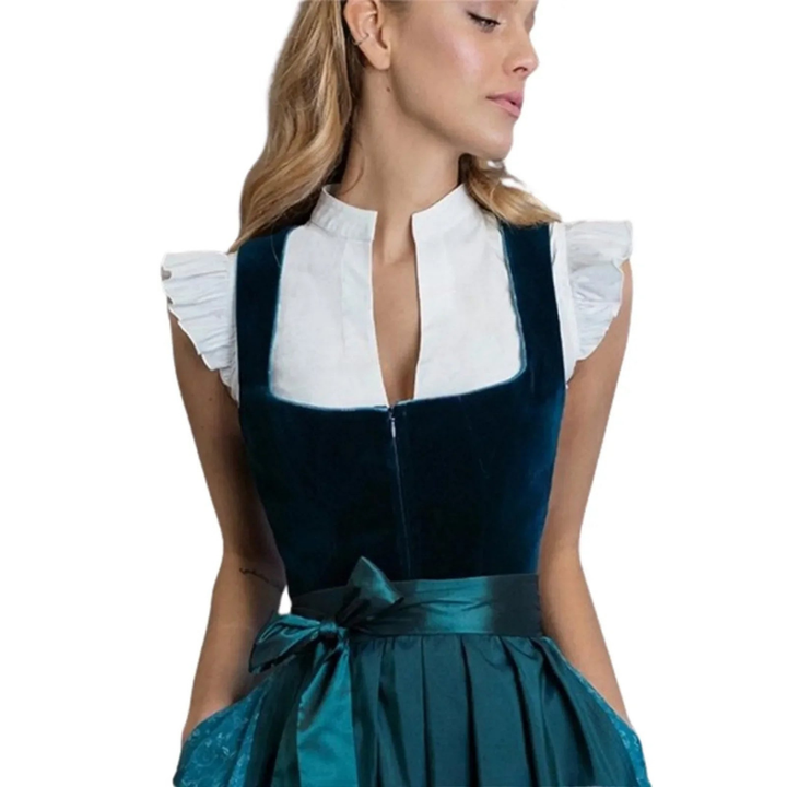 Levoire | Blouse Dirndl À Manches Courtes Pour Femmes