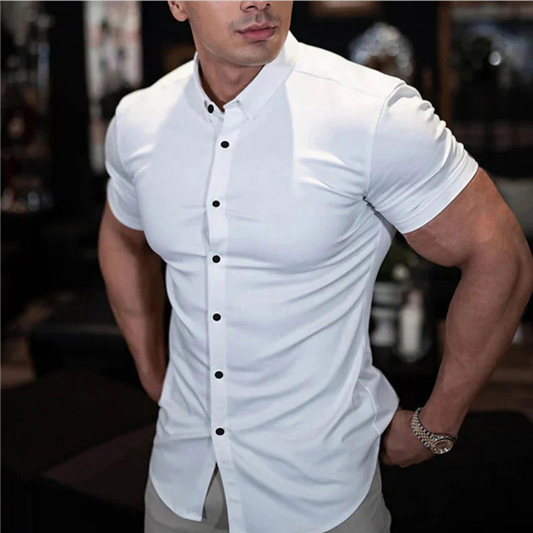 Levoire | Chemise Slim Fit Moderne Hommes Blanc