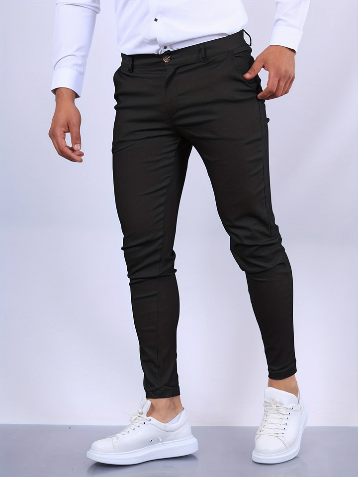 Levoire | Pantalon Chino Élégant pour Hommes, Style et Confort Fleur noire