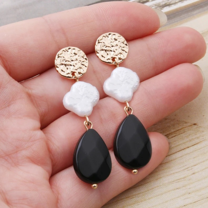 Levoire | Boucles D'Oreilles À Pointes Élégantes Or Noir