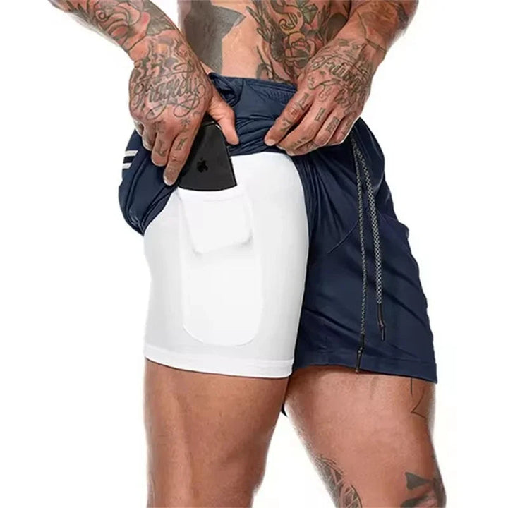 Levoire | 2 en 1 Shorts de sport pour hommes Merensininen
