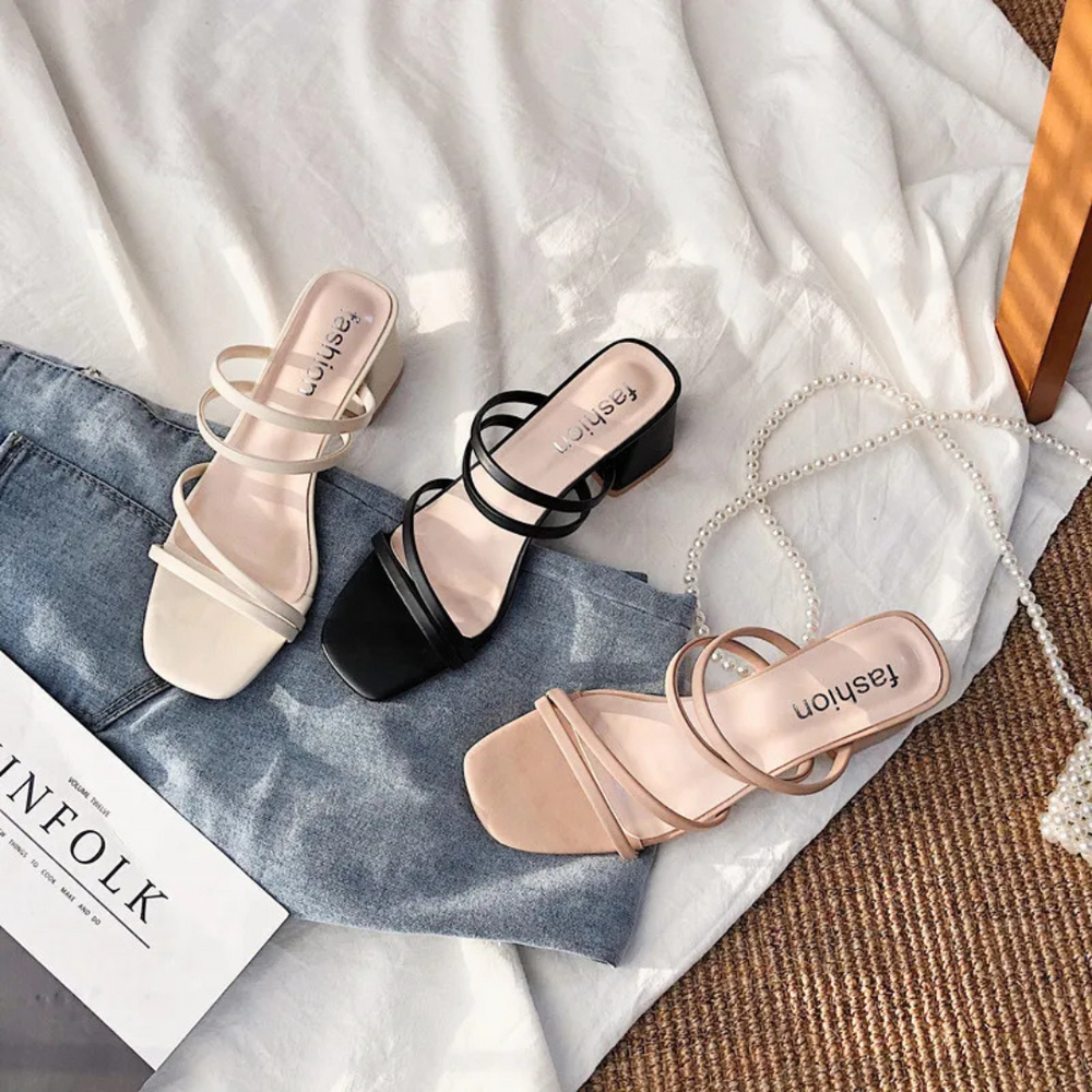 Levoire | Sandales À Levoire | Talons Blocs Femme - Pieds Carrés
