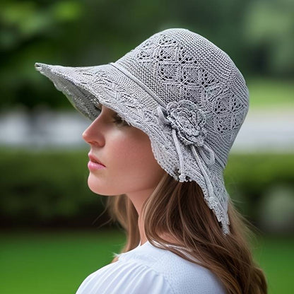 Levoire | Chapeau de soleil pliable à large bord élégant Gris