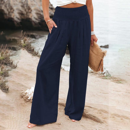 Levoire | Pantalons Décontractés À Jambes Larges Et Poches Gris d'avoine