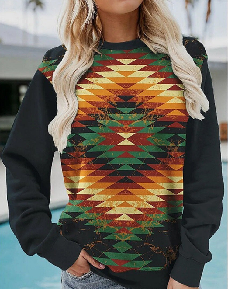 Levoire | Imprim Pull Femmes Noir et multicolore
