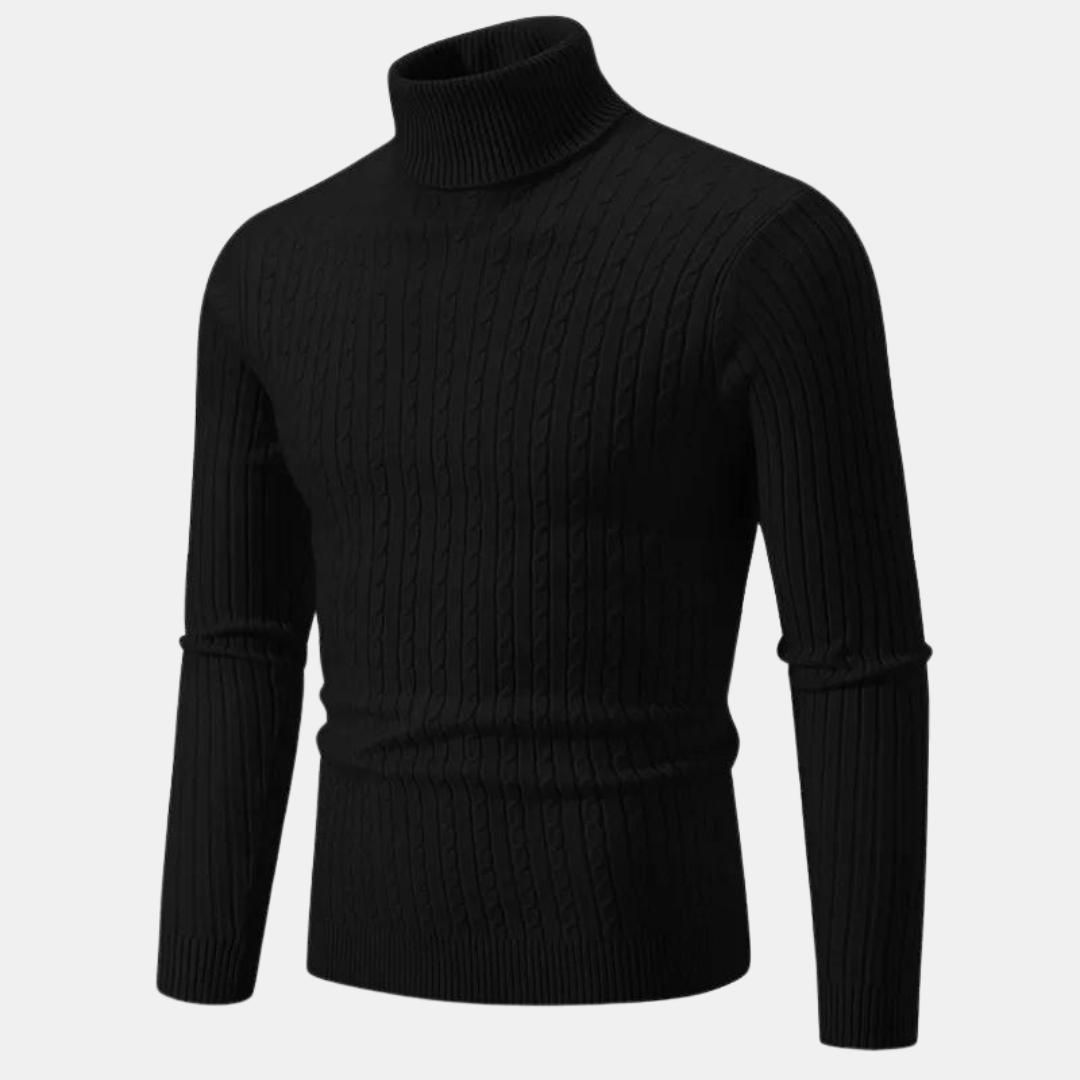 Levoire | Pull À Col Roulé Confortable Noir