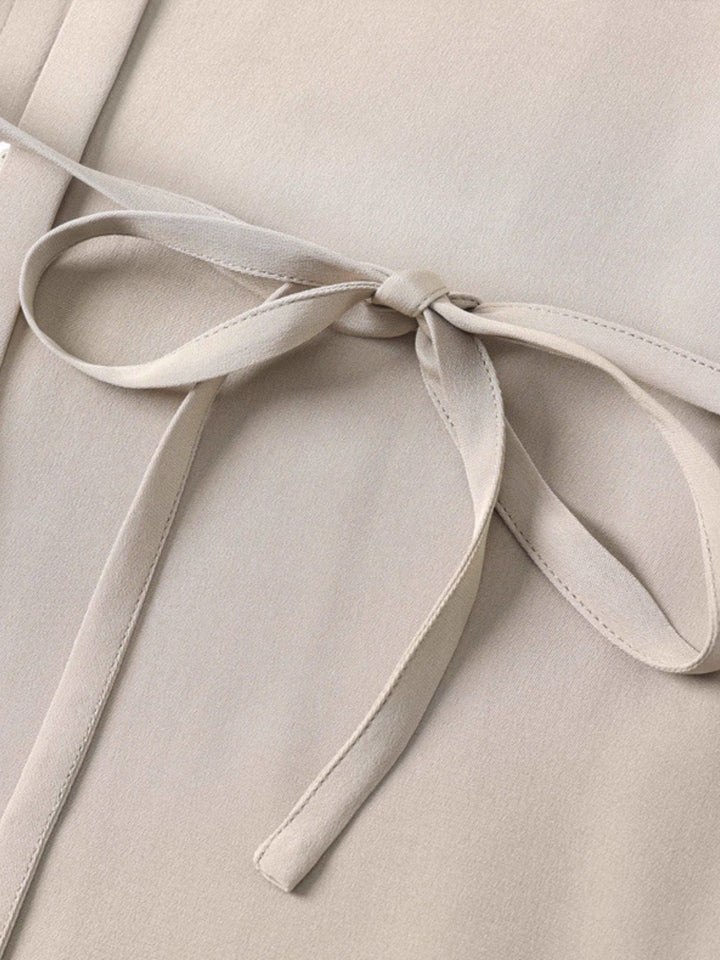 Robe Chemise en Soie Ceinturée