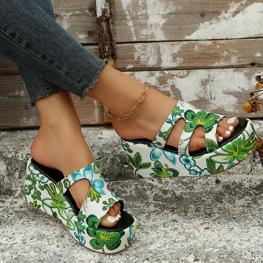 Levoire | Sandales D'Été À Fleurs À Talons