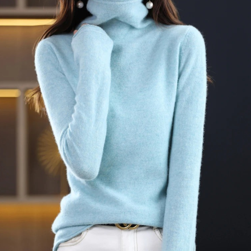 Levoire | Pull à col montant pour femmes Pull confortable, doux et élégant Heltturkoos