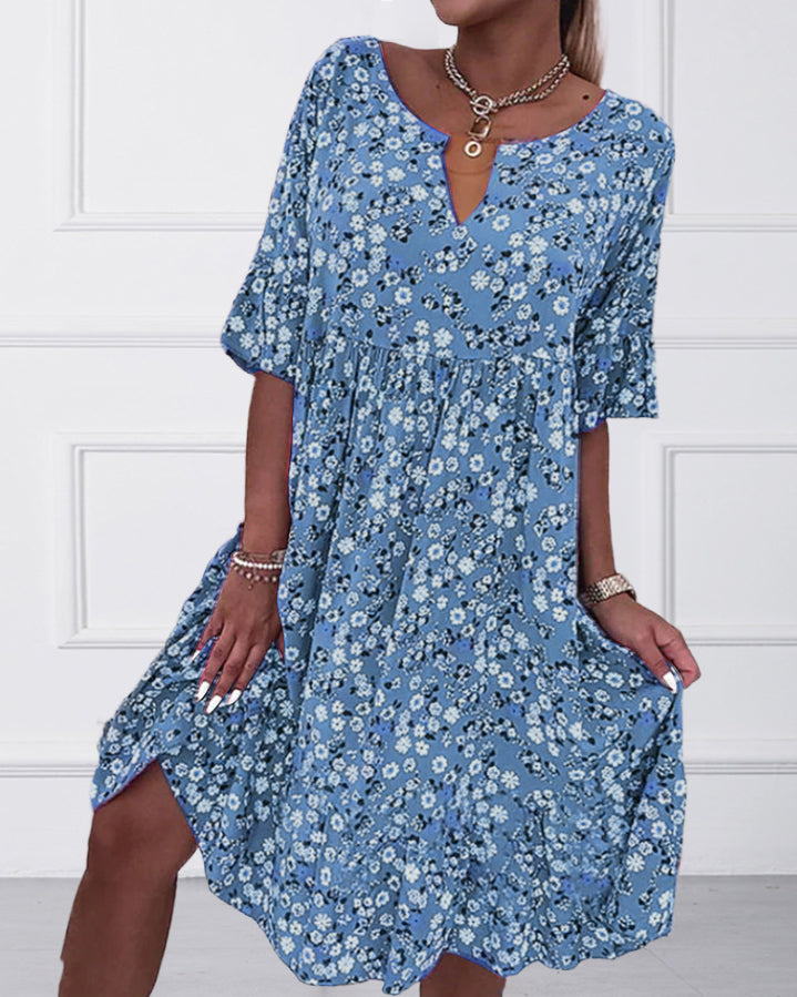Levoire | Robe À Mi-Manches Avec Motif Floral