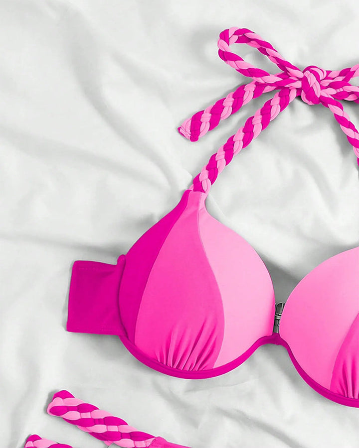 Levoire | Ensemble De Bikini Avec Cou Support Et Blocs De Couleur