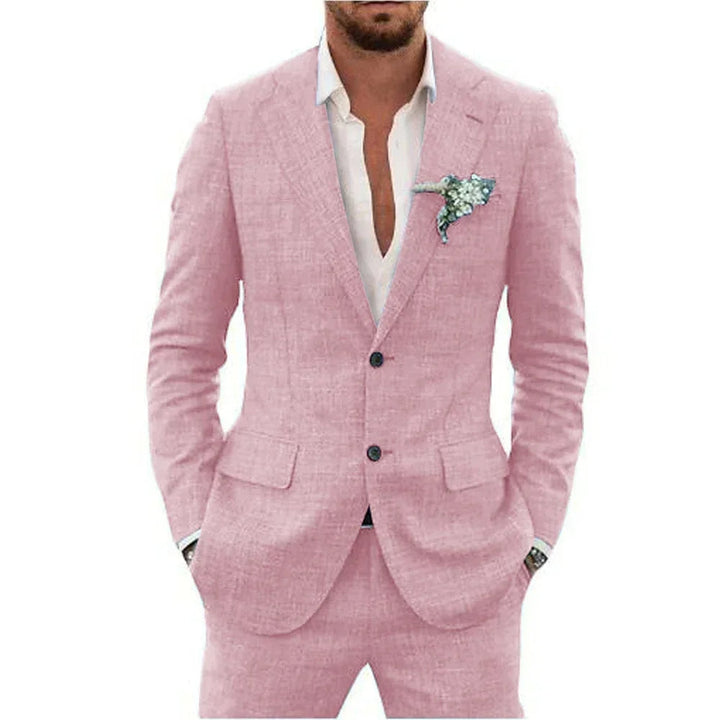 Levoire | Costume en lin pour hommes Rosa