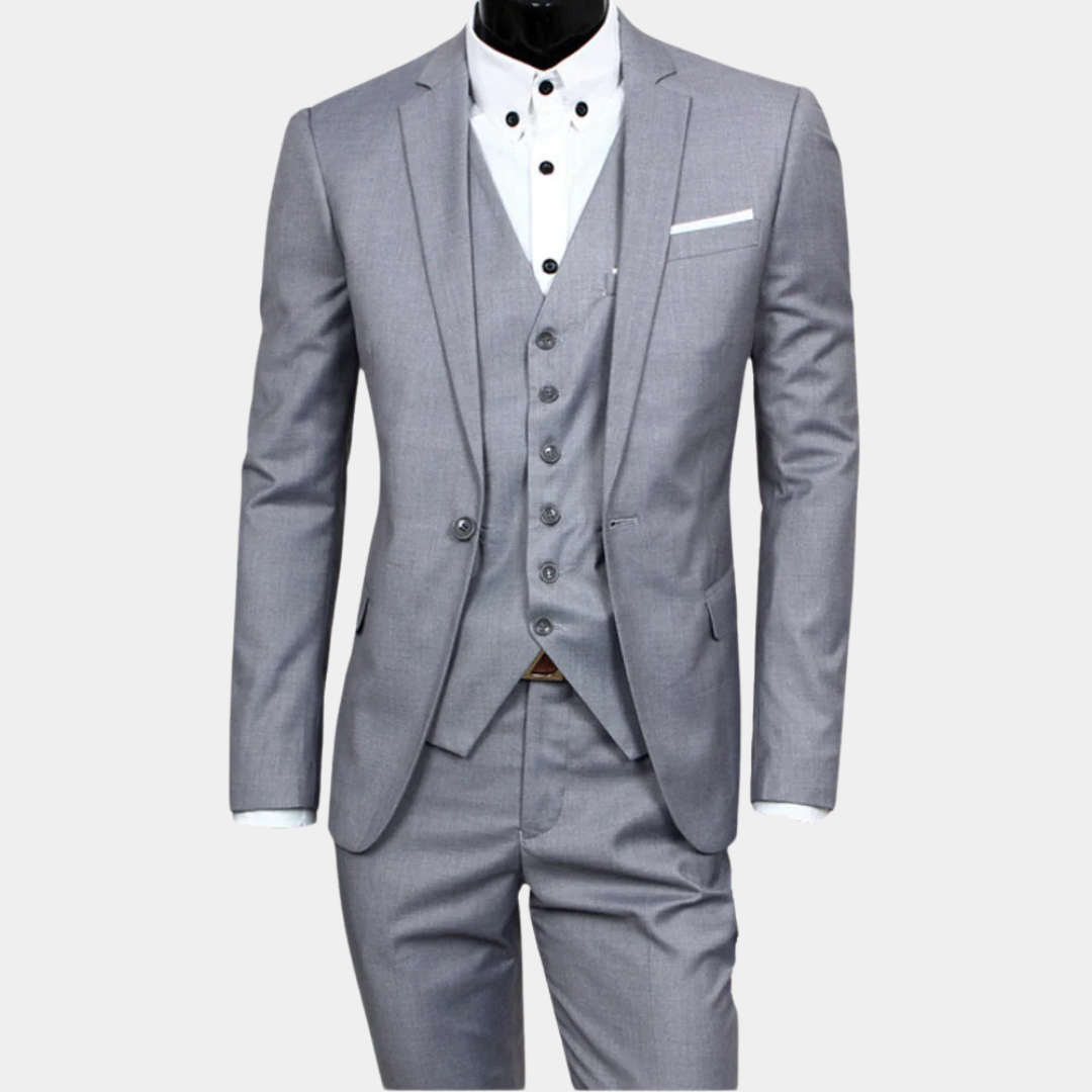 Levoire | Costume Trois Pièces Pour Hommes Gris