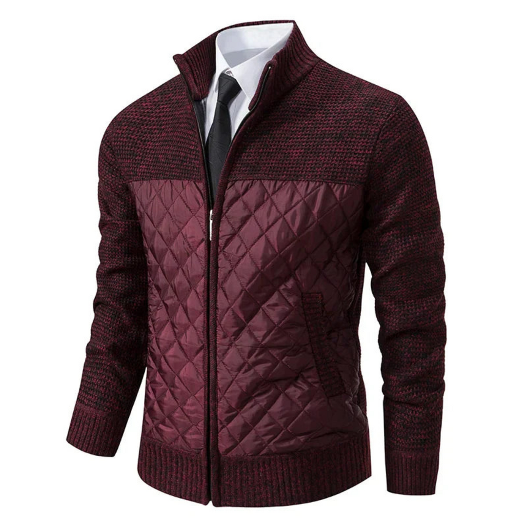 Levoire | Veste En Tricot Chaude Pour Hommes À Manches Longues Bourgogne