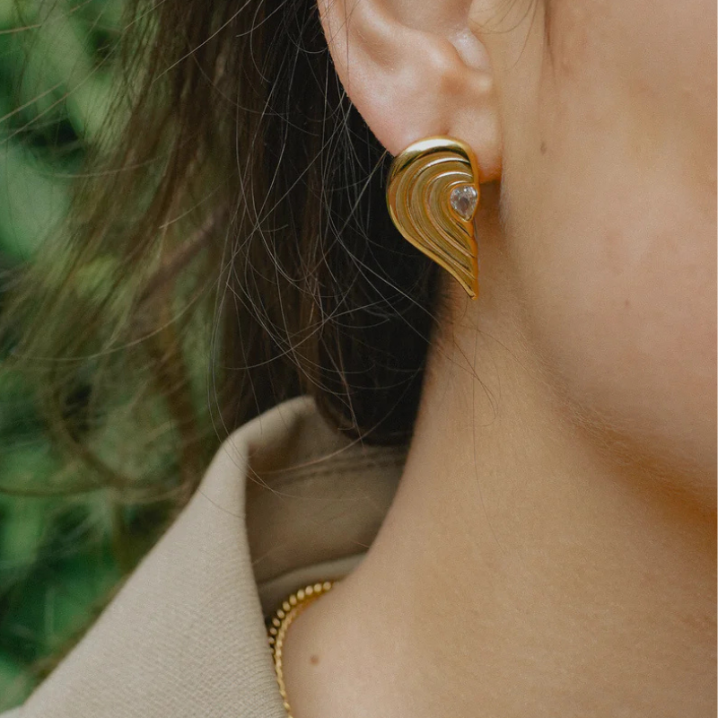 Levoire | Cœurs Brisés Boucles D'Oreilles Or 2,8 cm