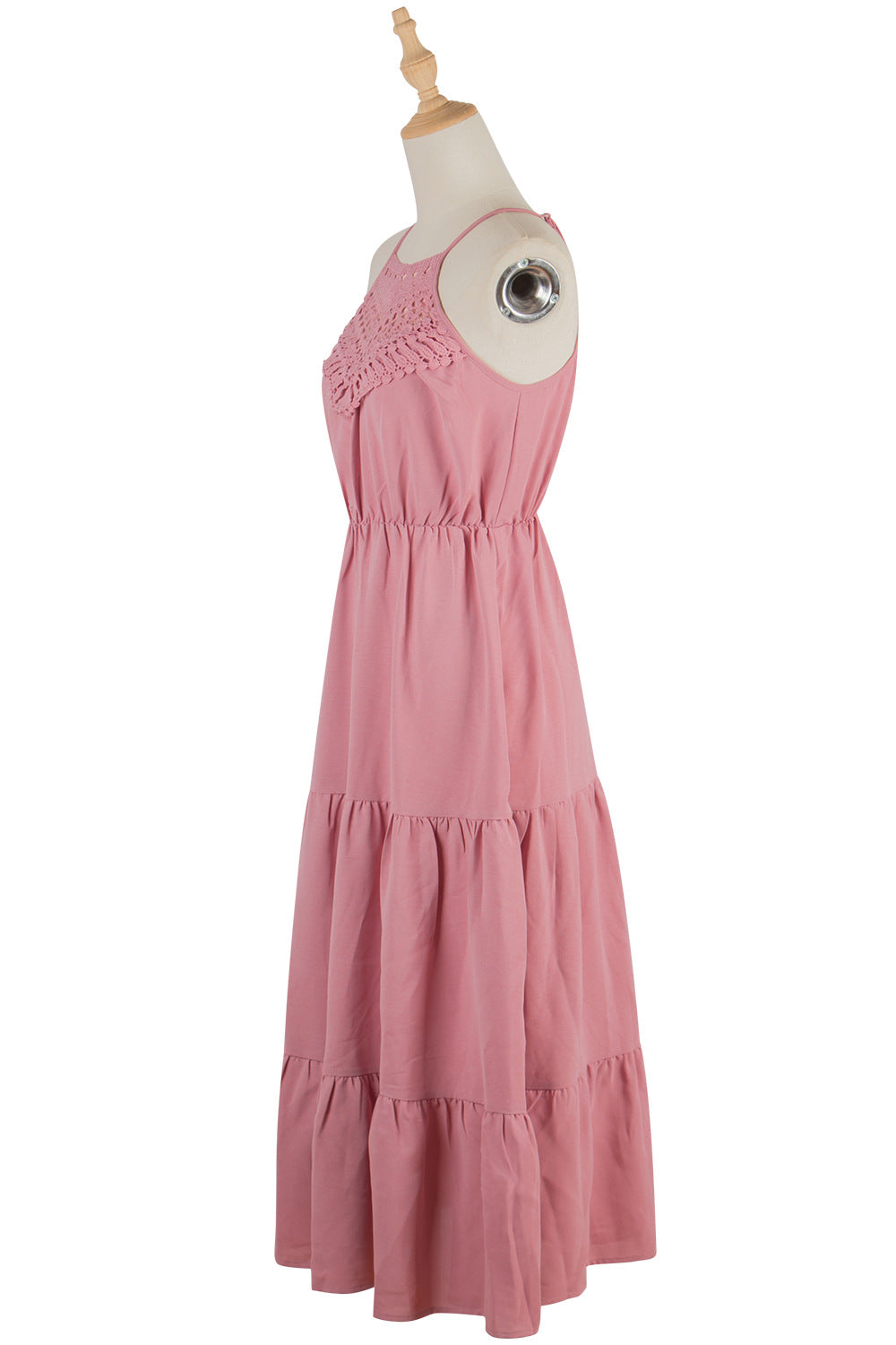 Levoire | Robe de plage boho en crochet à bretelles maxi longue