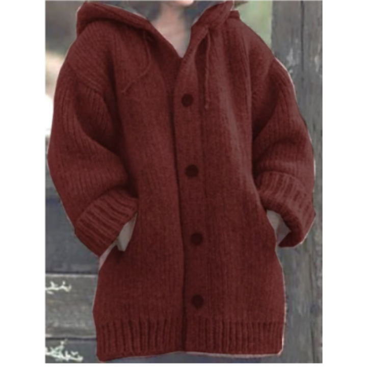 Levoire | Manteau Douillet Avec Capuche Et Boutons Pour Femme Pourrir