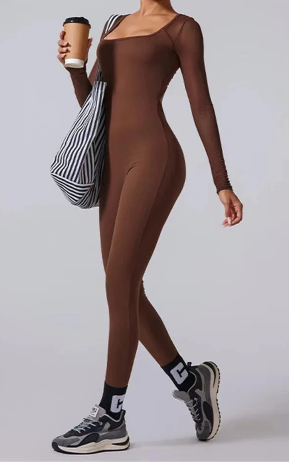 Levoire | Élégance Sportive Femme À Manches Longues chocolat