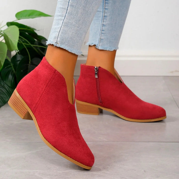 Levoire | Bottes en nubuck élégantes pour femmes Rot