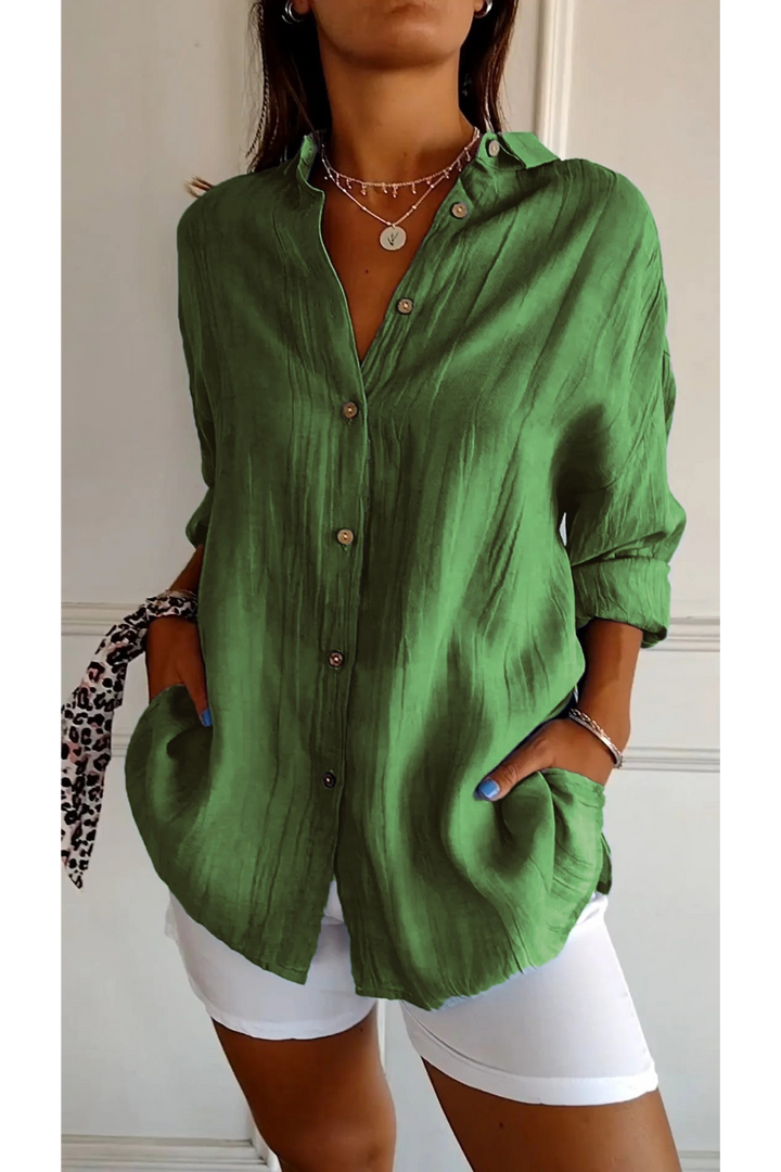 Levoire | Blouse Manches Courtes FR Femmes Long Vert