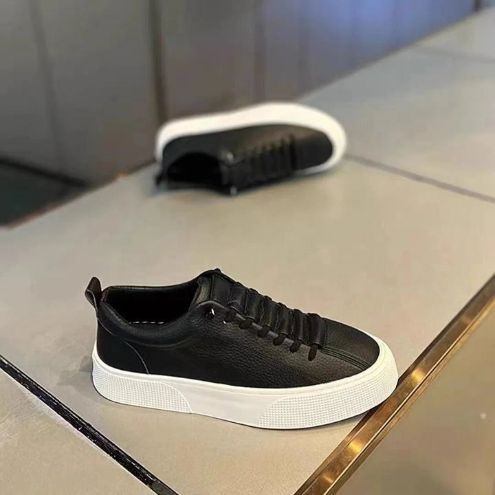 Levoire | Baskets basses pour hommes en simili cuir Noir