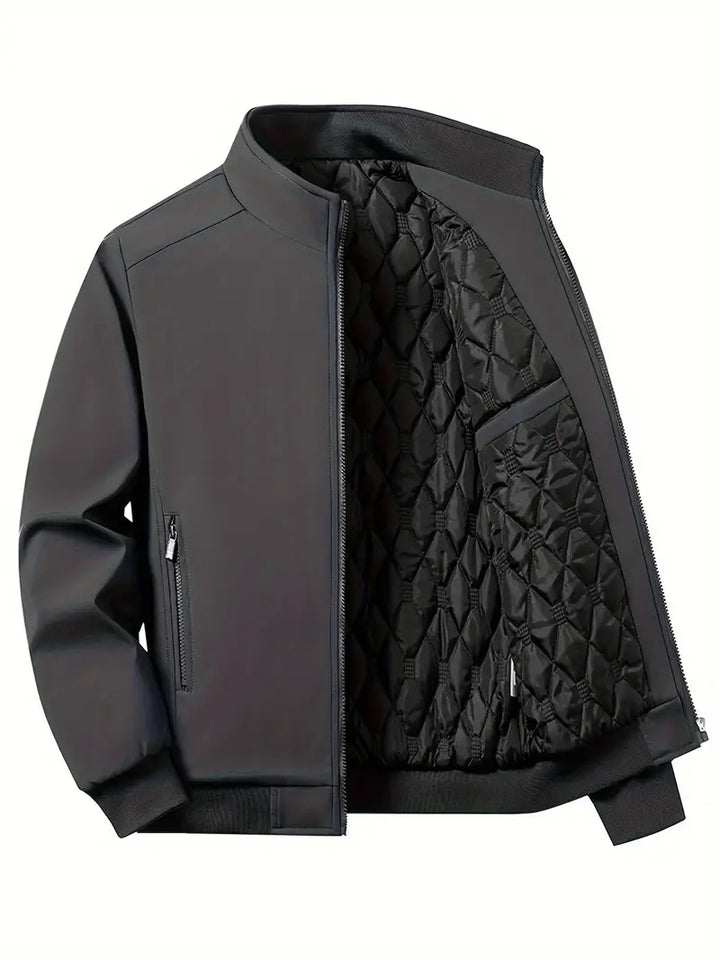 Levoire | Veste Softshell Elegante Pour Hommes Avec Des Details Modernes Gris foncé