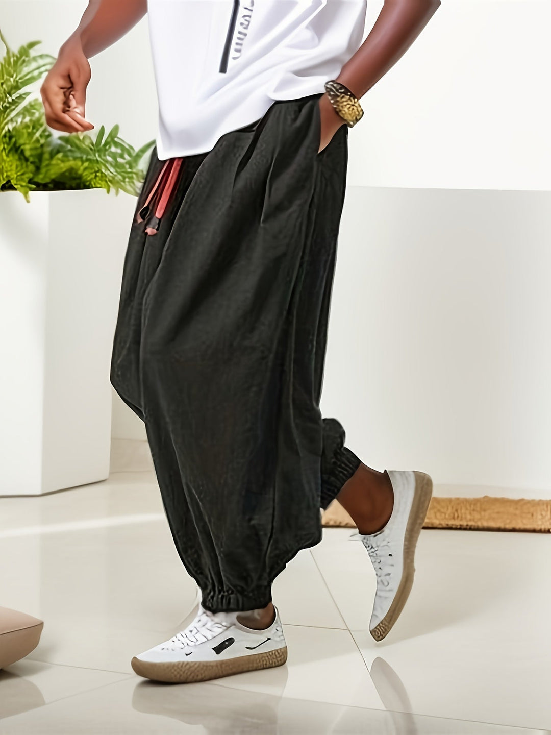 Levoire | Pantalon De Plage Large Décontracté Avec Cordons