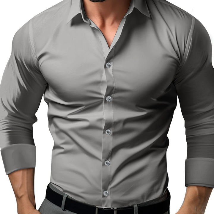 Levoire | Slim Fit Uni Chemise En Coton