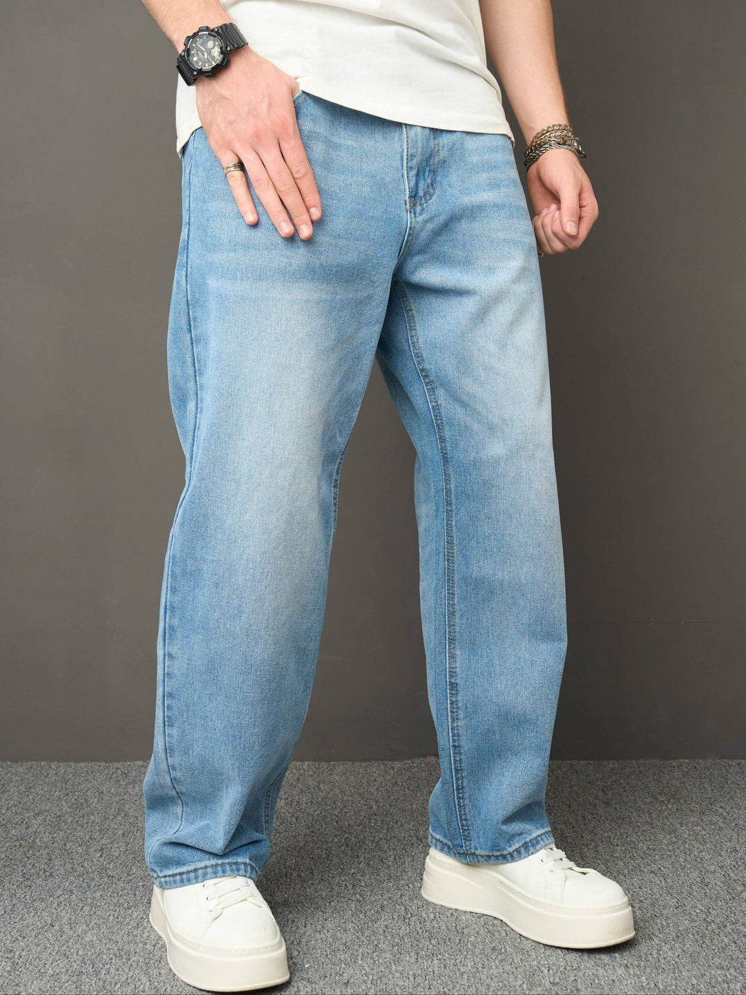 Levoire | Jeans Pour Hommes Confortables Avec Coupe Ample Elintäsin bleu
