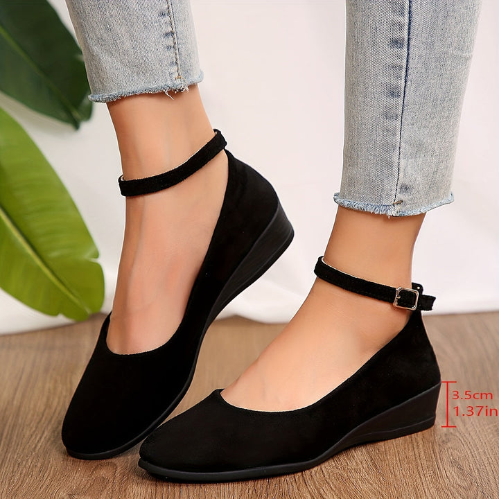 Levoire | Ballerines En Flanelle Simples Avec Des Boucles Noir