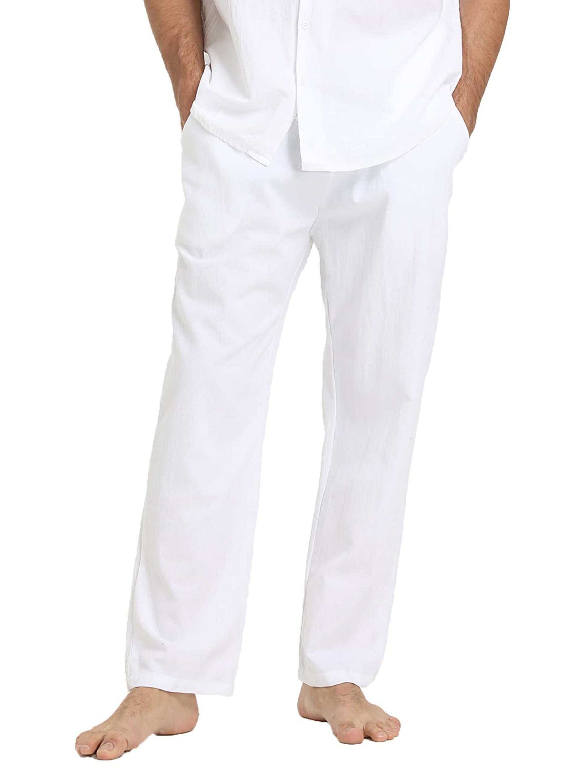 Levoire | Coton Lin Pantalons Homme Pour Une Coupe Décontractée