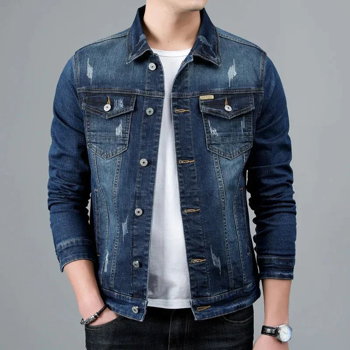 Levoire | Veste En Jean Wellington Lavée Bleu foncé