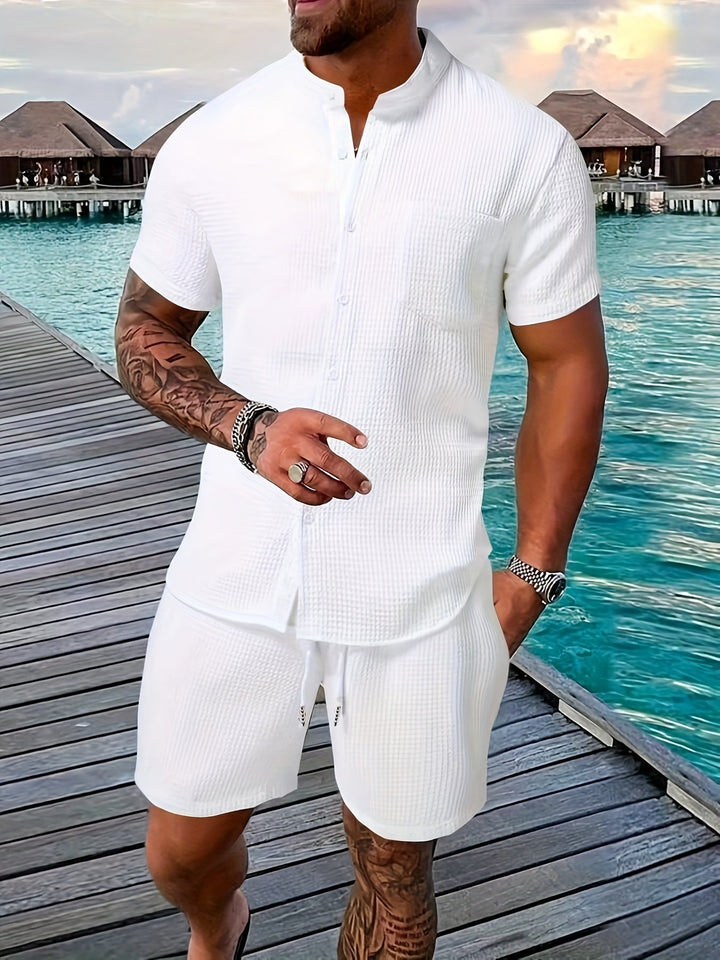 Levoire | Chemise De Golf Blanche & Shorts Blanc