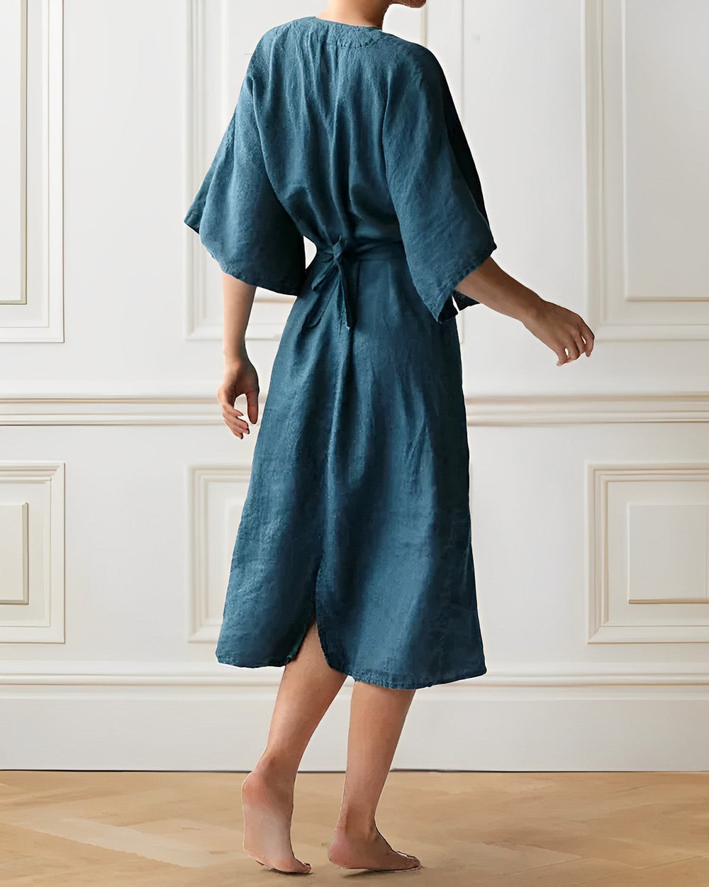 Levoire | Robe En Lin Léger Au Style Décontracté