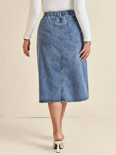 Levoire | Jupe Midi En Denim Classique Napppidetalla