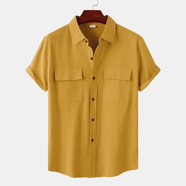 Levoire | Chemise À Manches Courtes Jaune