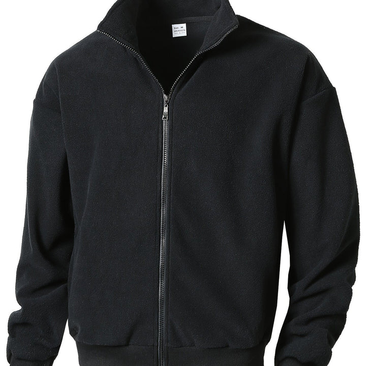 Levoire | Veste En Fleece Pour Hommes Avec Fermeture Éclair Noir