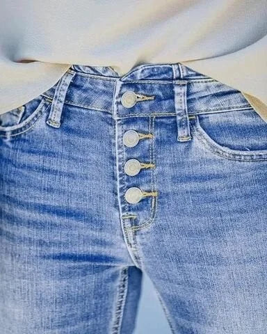 Levoire | Chic Lâche Avec Boutons Jean Pantalon